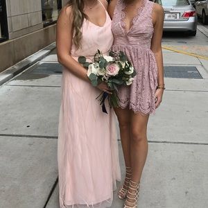 Blush pink long dress